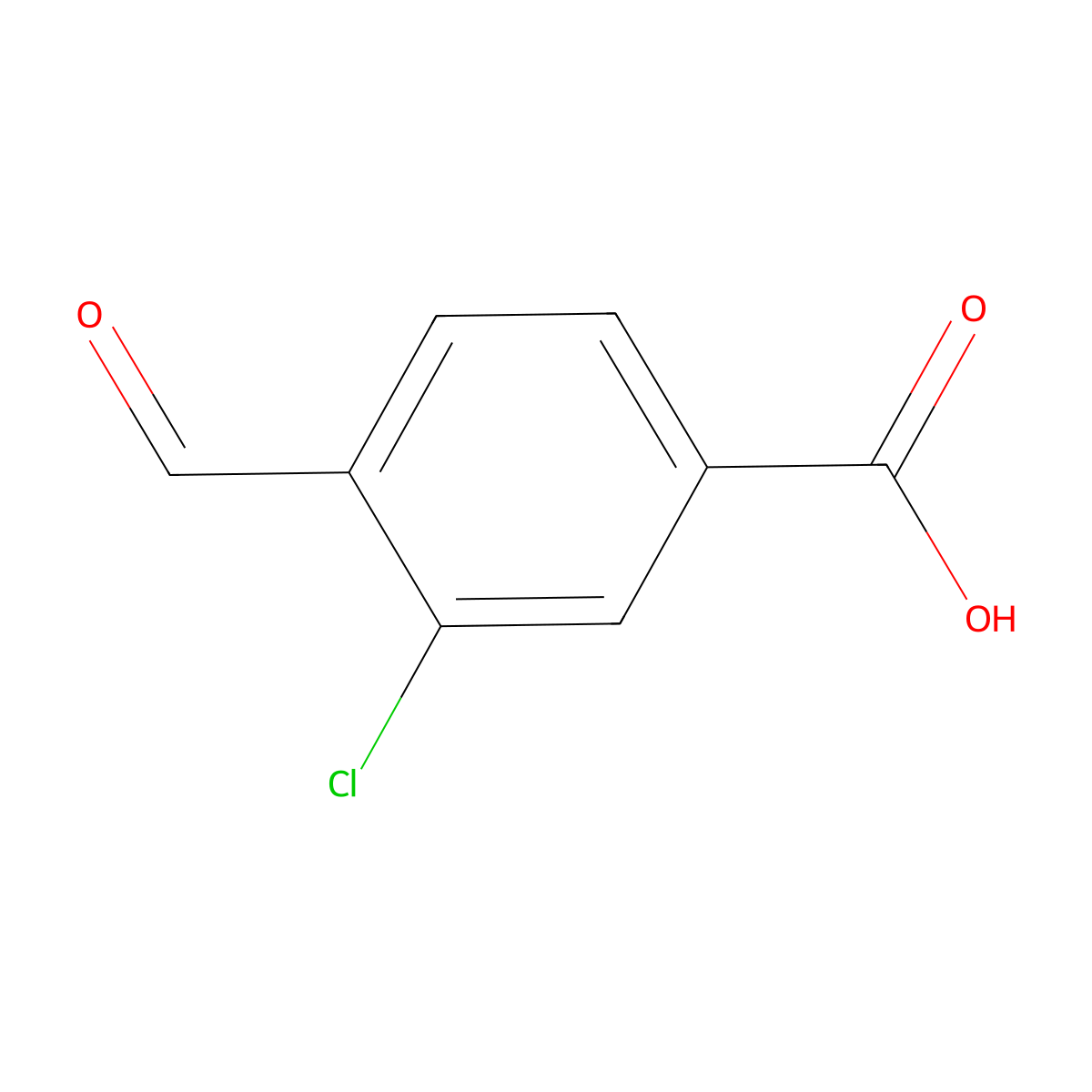 3-Chloro-4-formylbenzoic acid molecular structure, CAS 58588-59-3
