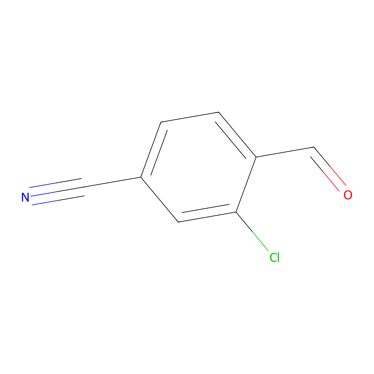 3-Chloro-4-formylbenzonitrile molecular structure, CAS 58588-64-0