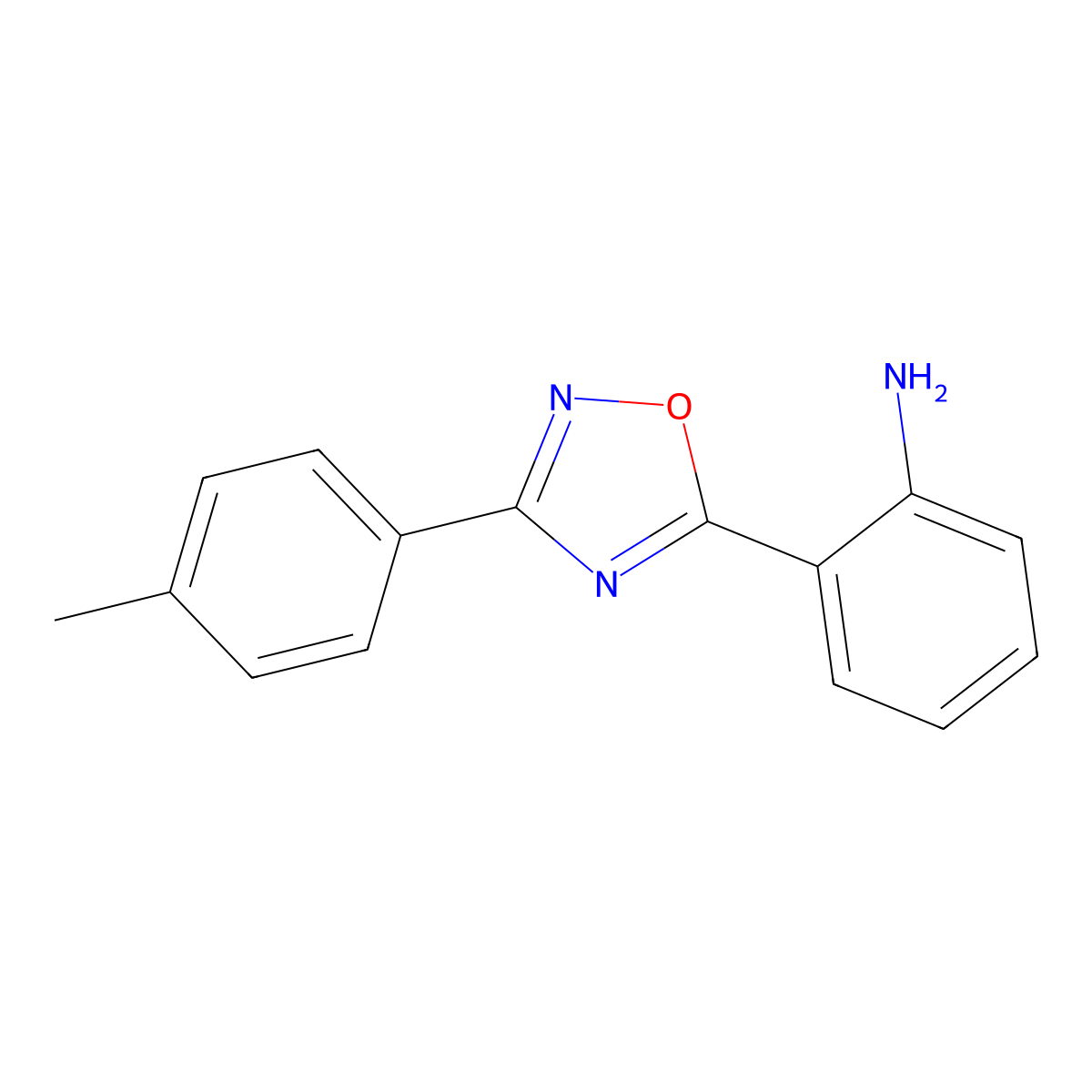 2-[3-(4-Methylphenyl)-1,2,4-oxadiazol-5-YL]aniline molecular structure, CAS 58589-02-9