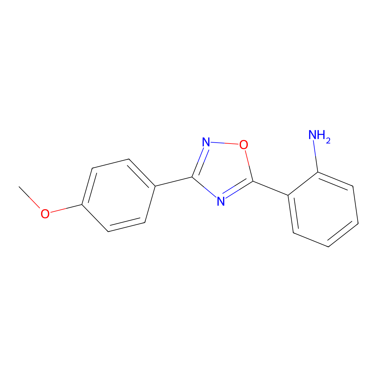 2-[3-(4-Methoxyphenyl)-1,2,4-oxadiazol-5-yl]aniline molecular structure, CAS 58589-03-0