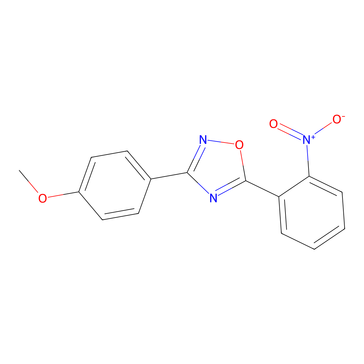 3-(4-Methoxyphenyl)-5-(2-nitrophenyl)-1,2,4-oxadiazole molecular structure, CAS 58589-10-9