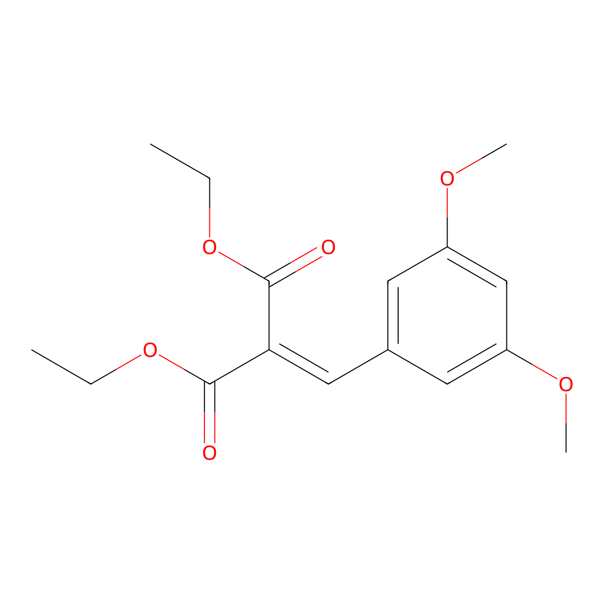Diethyl 2-(3,5-dimethoxybenZylidene)malonate molecular structure, CAS 5859-67-6