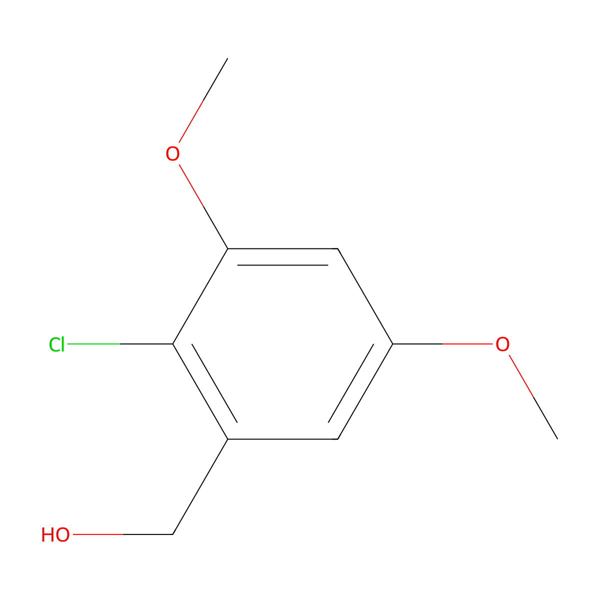 2-Chloro-3,5-dimethoxybenzyl alcohol molecular structure, CAS 5859-84-7