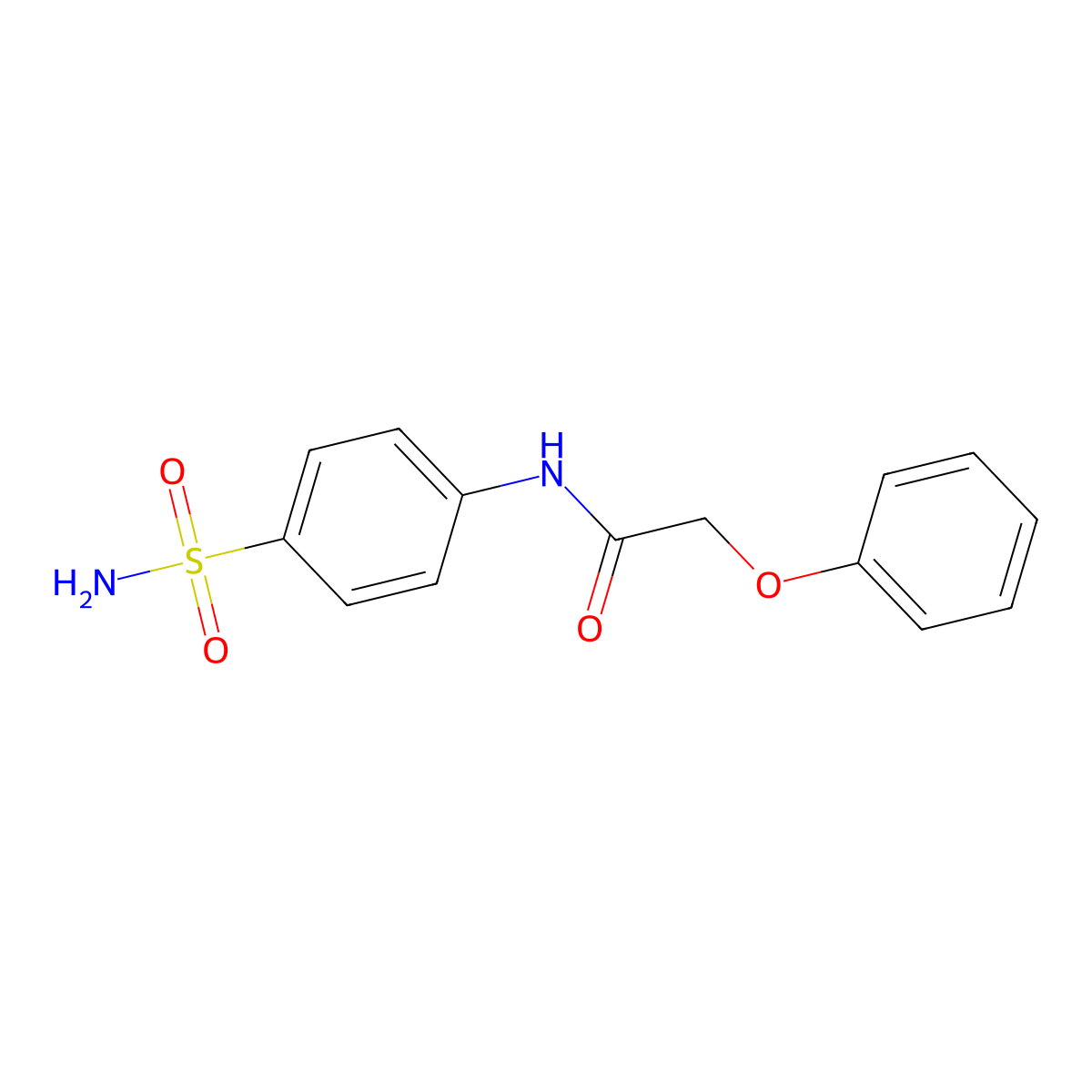 2-phenoxy-N-(4-sulfamoylphenyl)acetamide molecular structure, CAS 58590-29-7