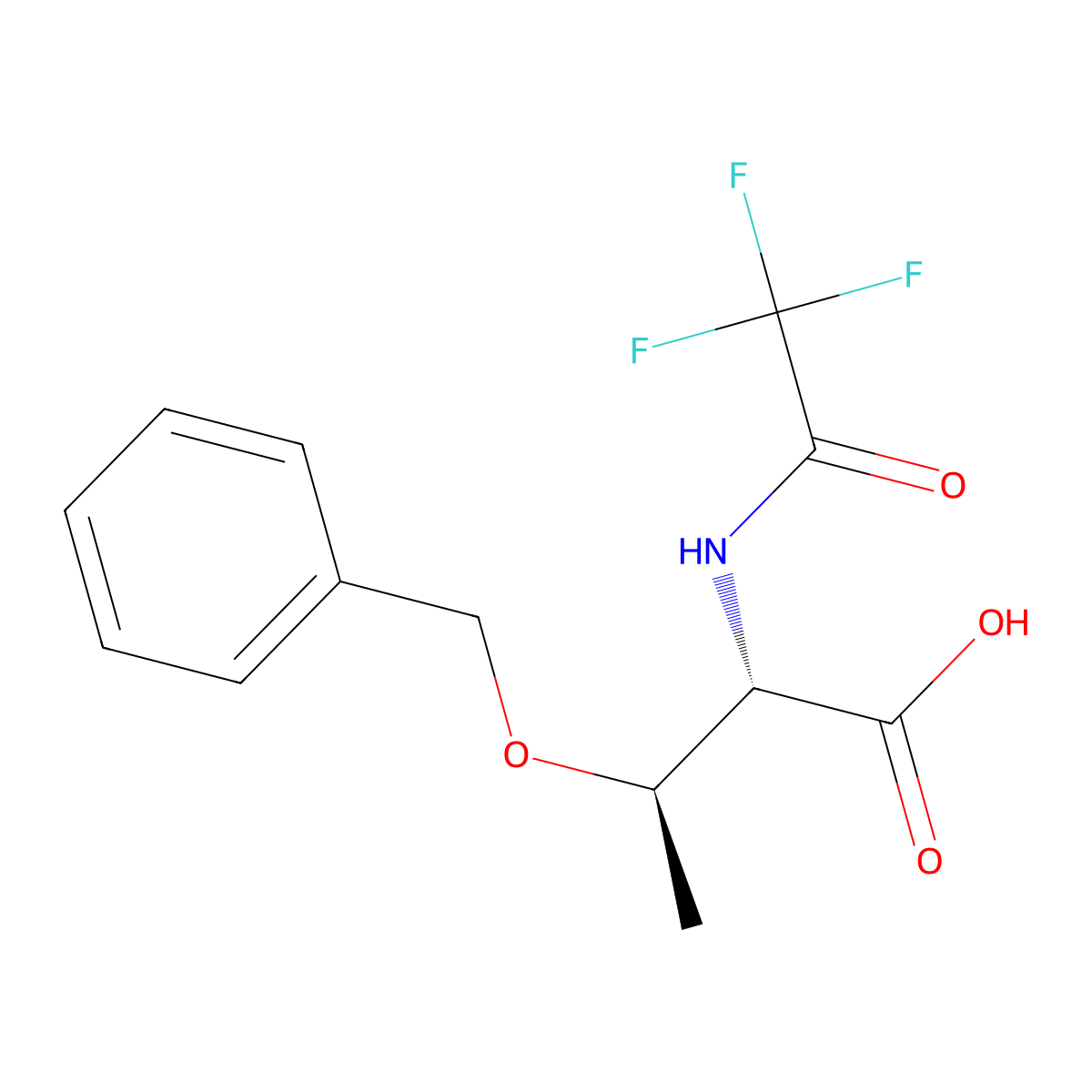(2S,3R)-3-(benzyloxy)-2-(trifluoroacetamido)butanoic acid molecular structure, CAS 58593-32-1