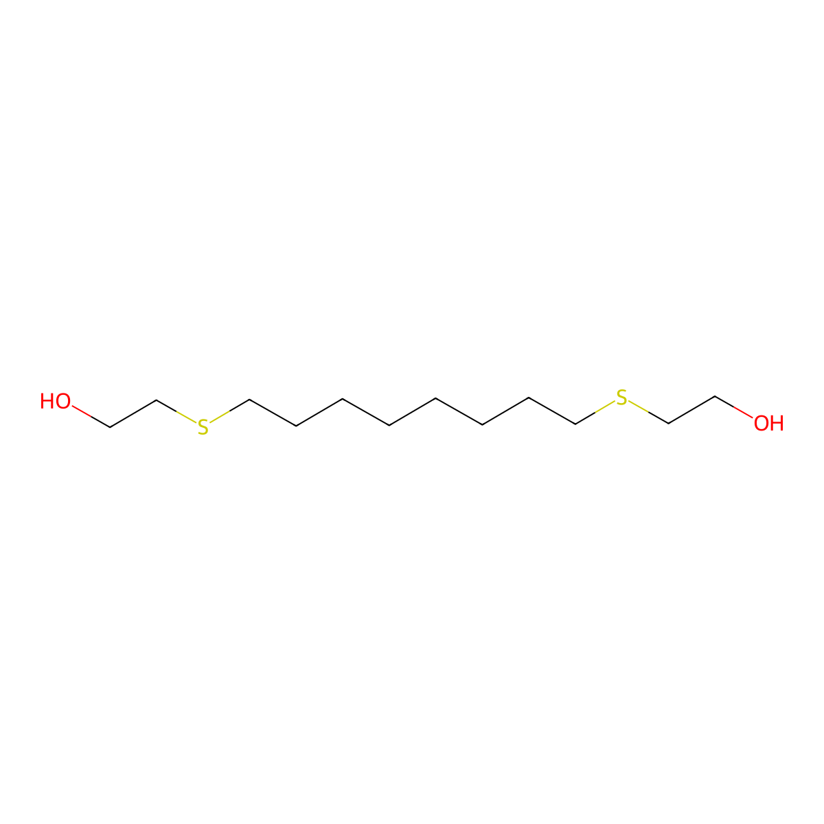 2,2'-(Octane-1,8-diylbis(thio))bisethanol molecular structure, CAS 58593-33-2