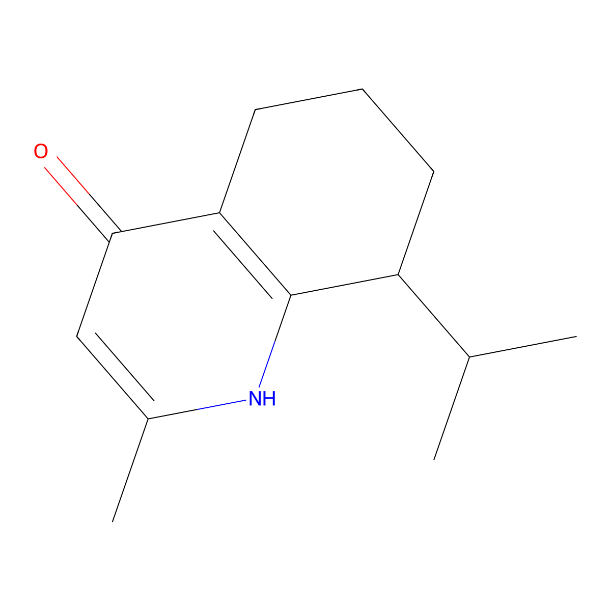 2-Methyl-8-(propan-2-yl)-1,4,5,6,7,8-hexahydroquinolin-4-one molecular structure, CAS 58596-29-5