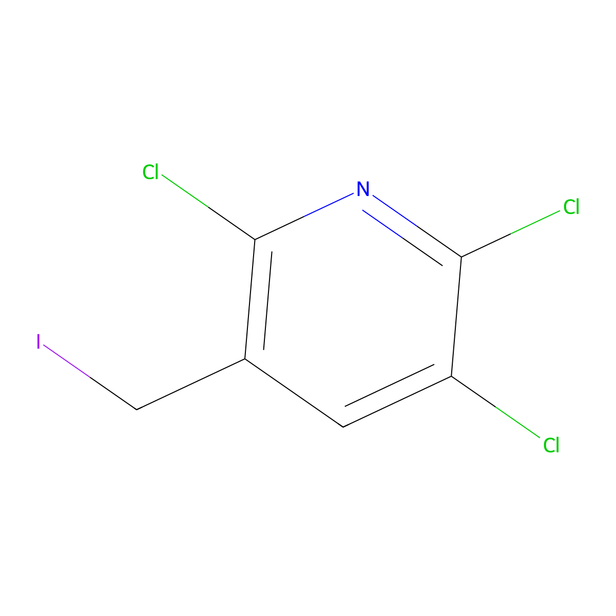 2,3,6-Trichloro-5-(iodomethyl)pyridine molecular structure, CAS 58596-62-6