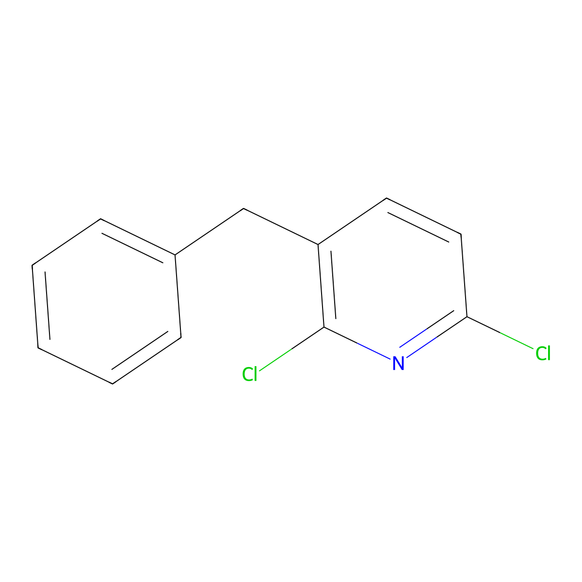 3-Benzyl-2,6-dichloropyridine molecular structure, CAS 58597-03-8