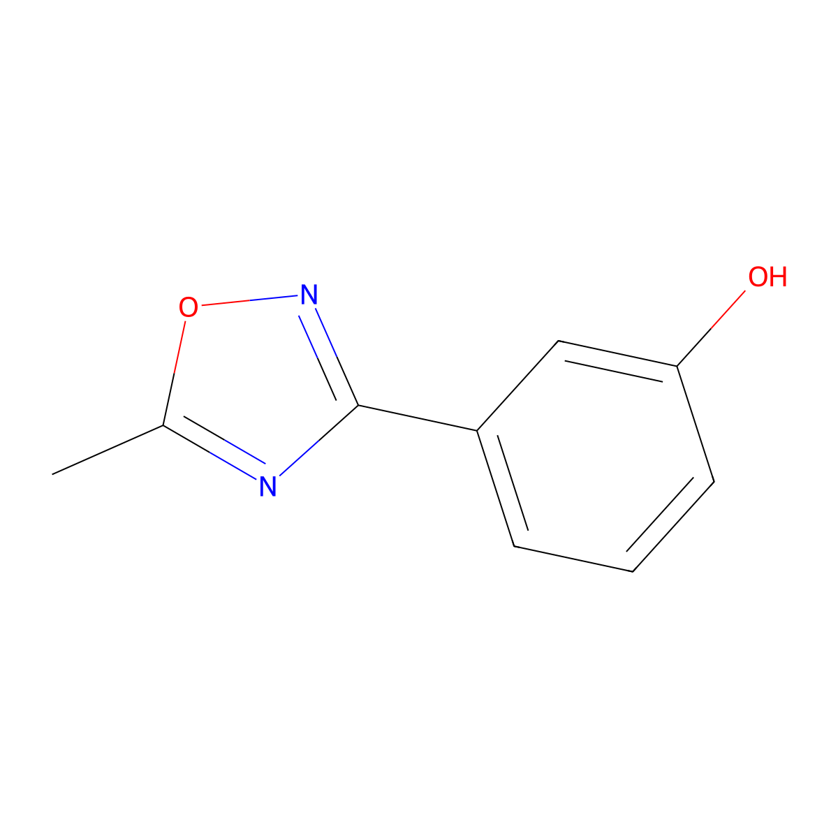 3-(5-Methyl-1,2,4-oxadiazol-3-yl)phenol molecular structure, CAS 58599-05-6