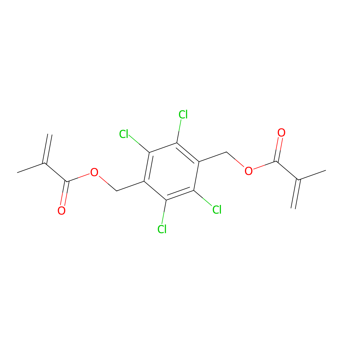 (Tetrachloro-1,4-phenylene)bis(methylene) bismethacrylate molecular structure, CAS 58599-63-6