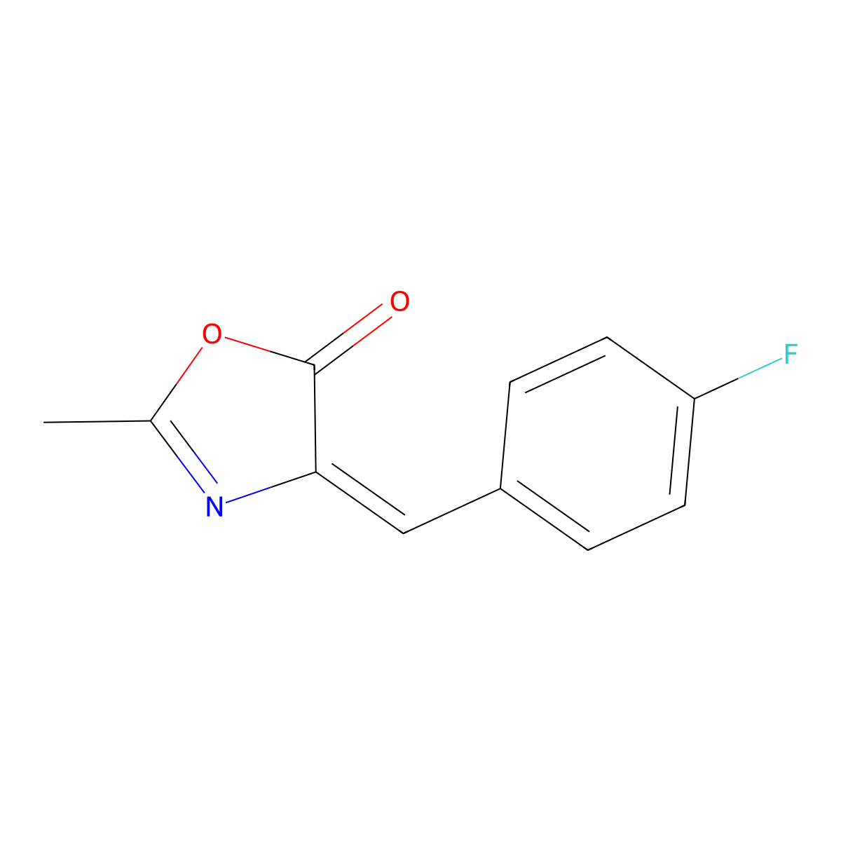 4-((4-Fluorophenyl)methylene)-2-methyl-5(4H)-oxazolone molecular structure, CAS 586-08-3