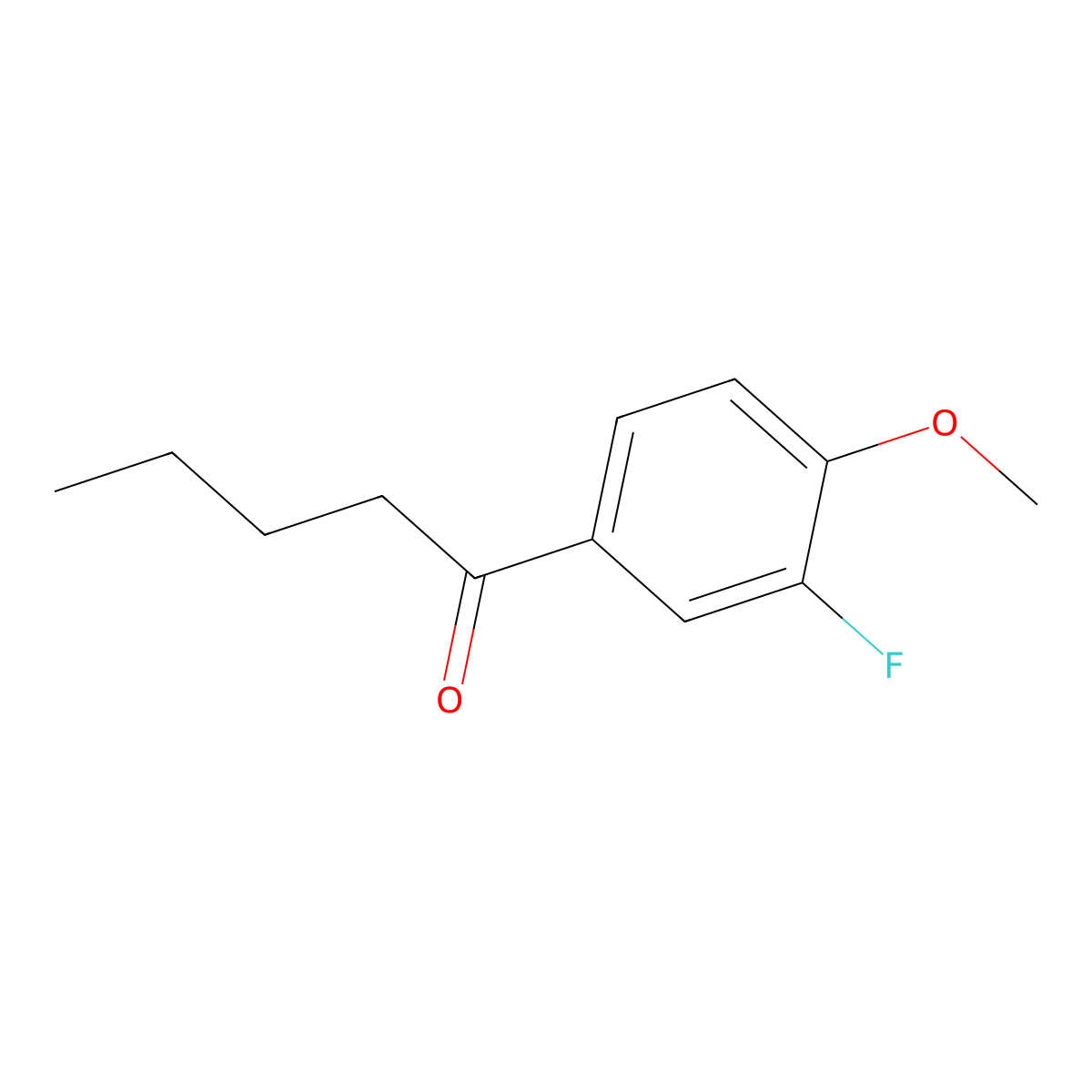 1-(3-Fluoro-4-methoxyphenyl)pentan-1-one molecular structure, CAS 586-20-9