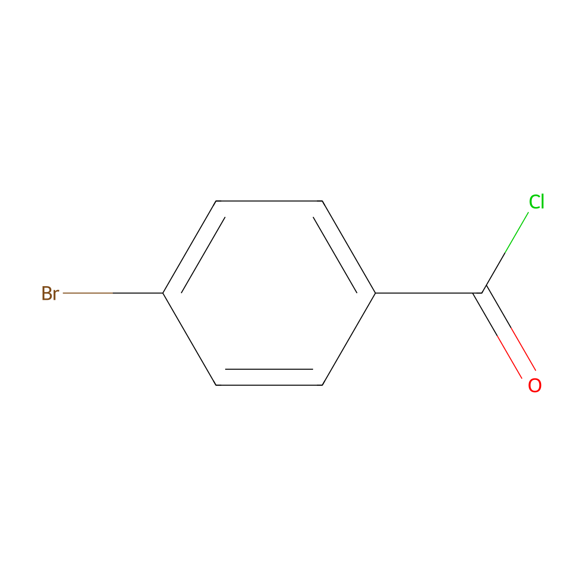 4-Bromobenzoyl chloride molecular structure, CAS 586-75-4
