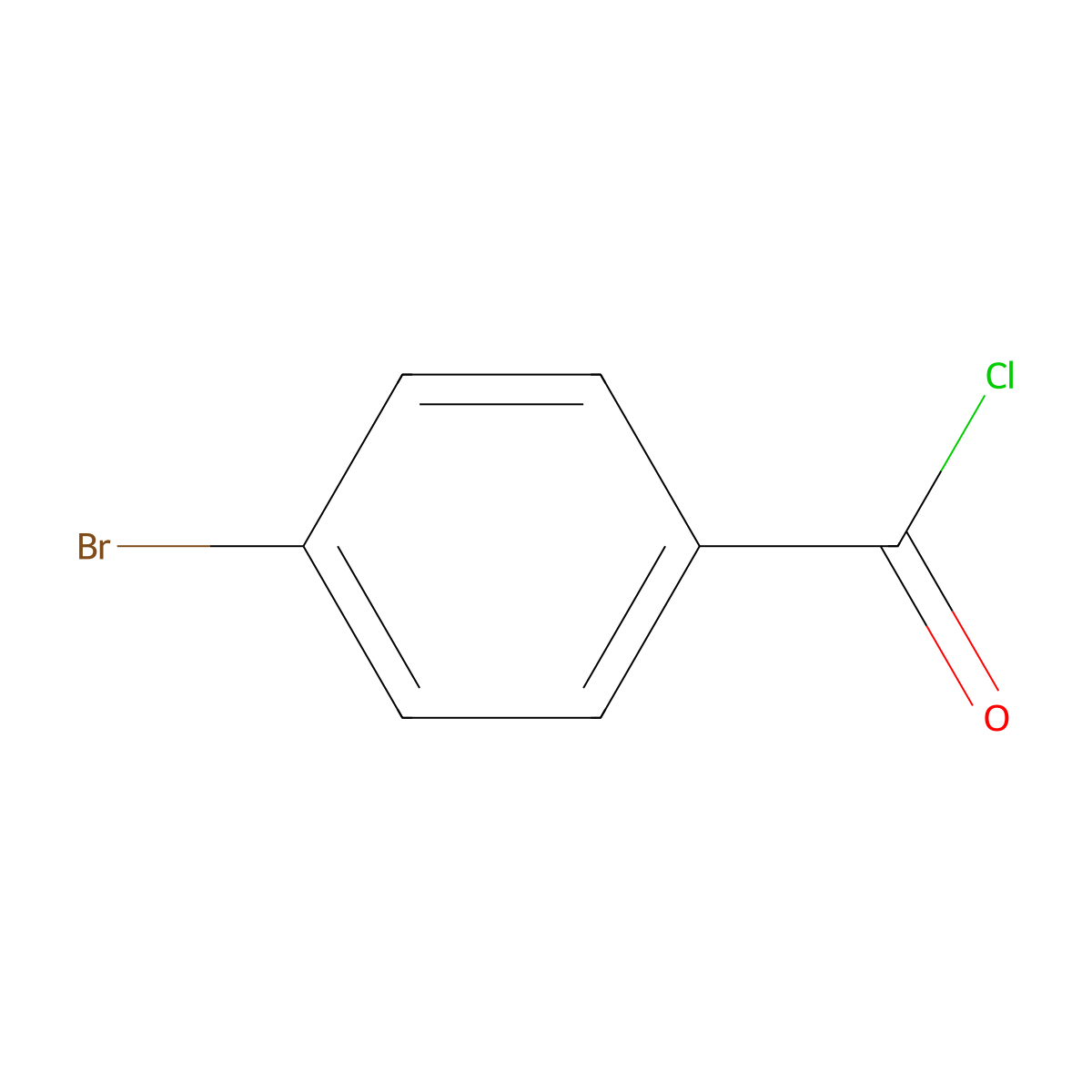 4-Bromobenzoyl chloride molecular structure, CAS 586-75-4