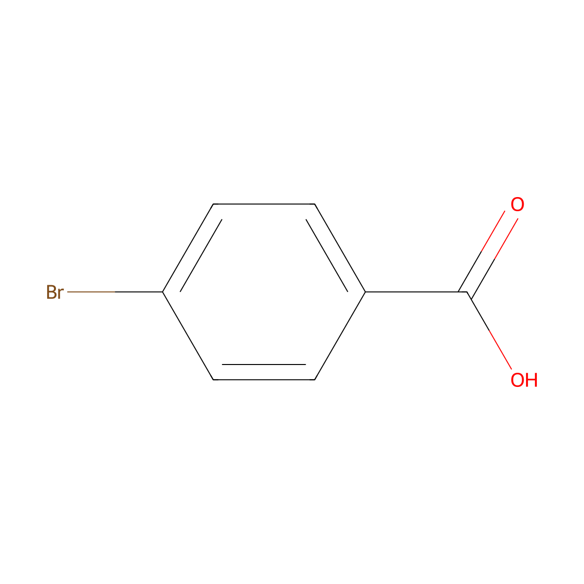 4-Bromobenzoic acid molecular structure, CAS 586-76-5