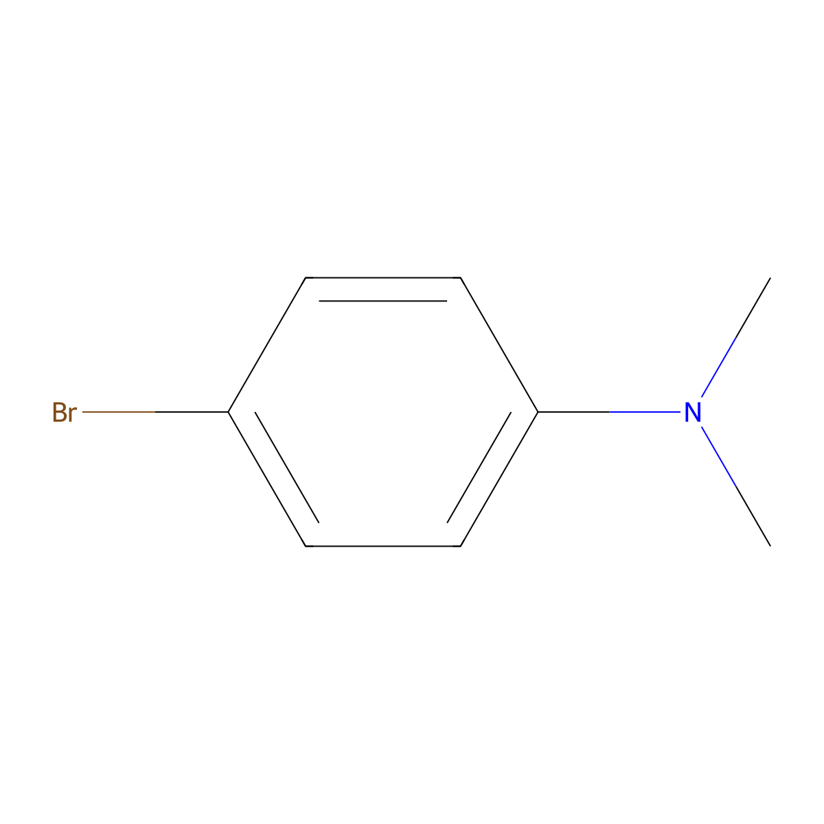 4-bromo-N,N-dimethylaniline molecular structure, CAS 586-77-6