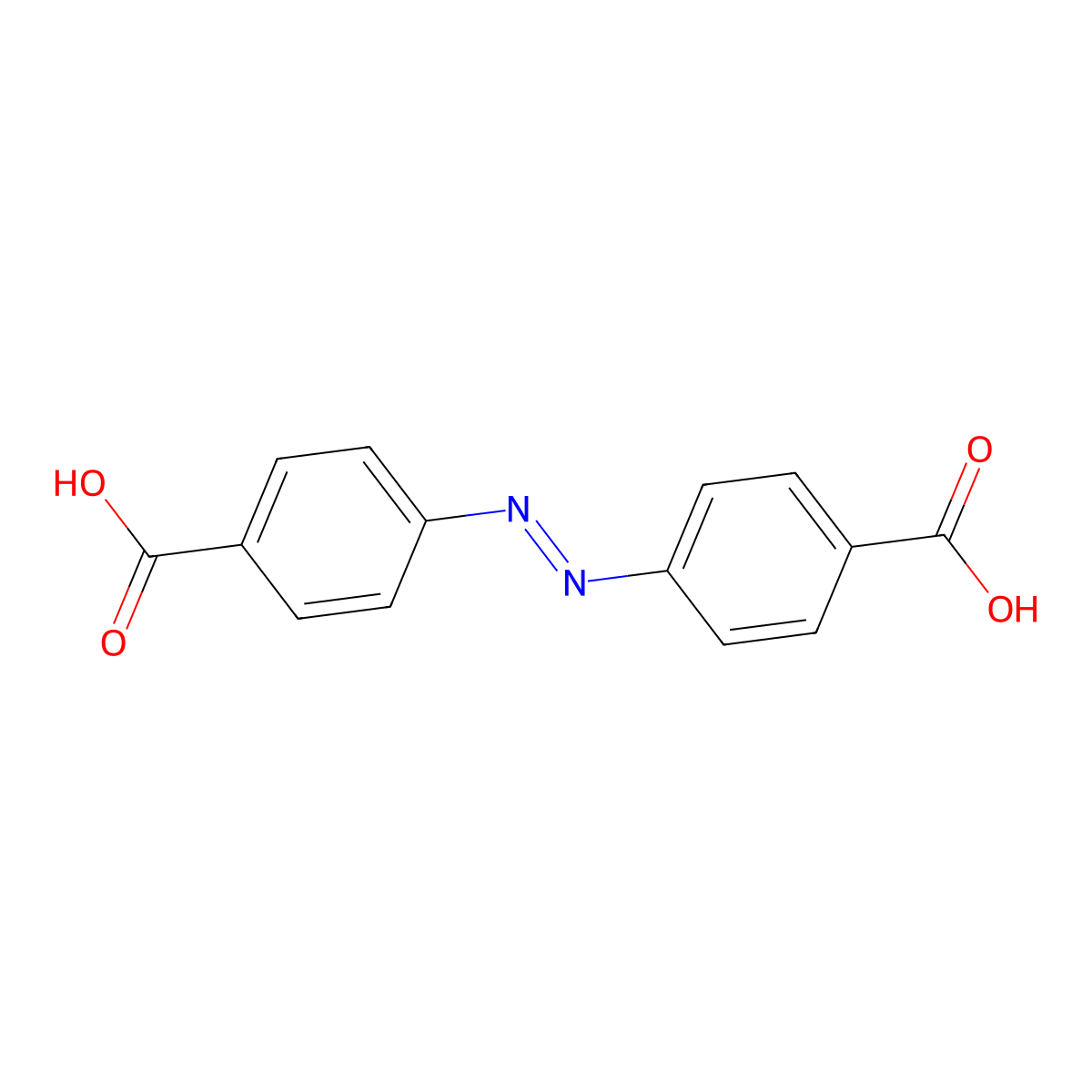 4,4'-Azobisbenzoic acid molecular structure, CAS 586-91-4