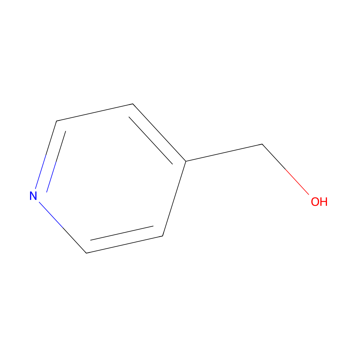 4-Hydroxymethylpyridine molecular structure, CAS 586-95-8
