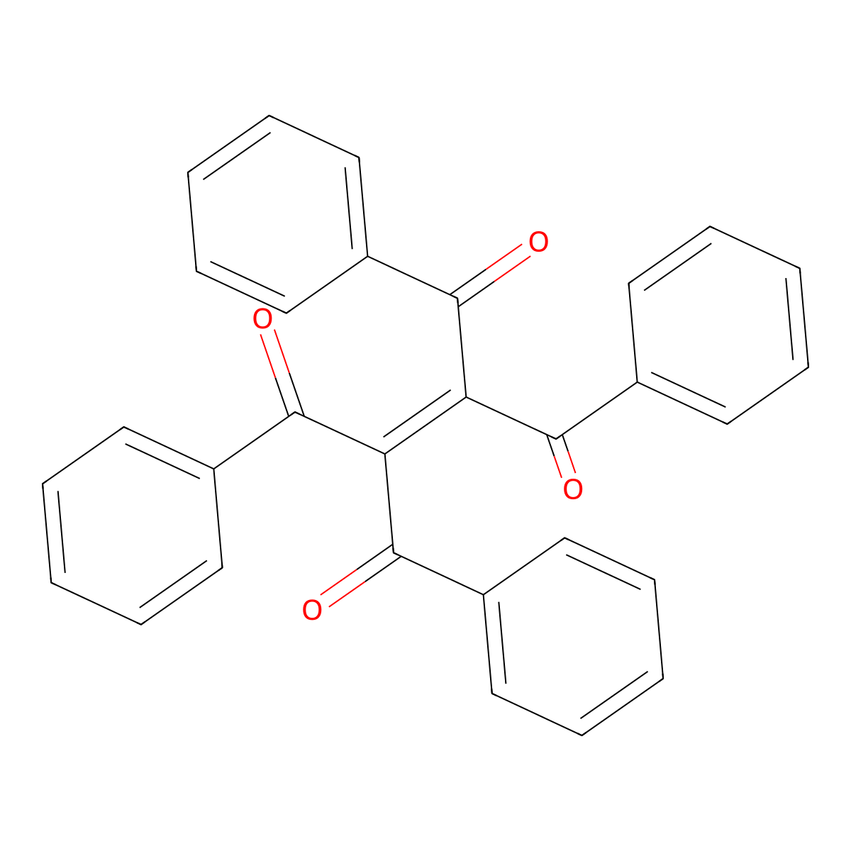 2-Butene-1,4-dione, 2,3-dibenzoyl-1,4-diphenyl- molecular structure, CAS 5860-38-8