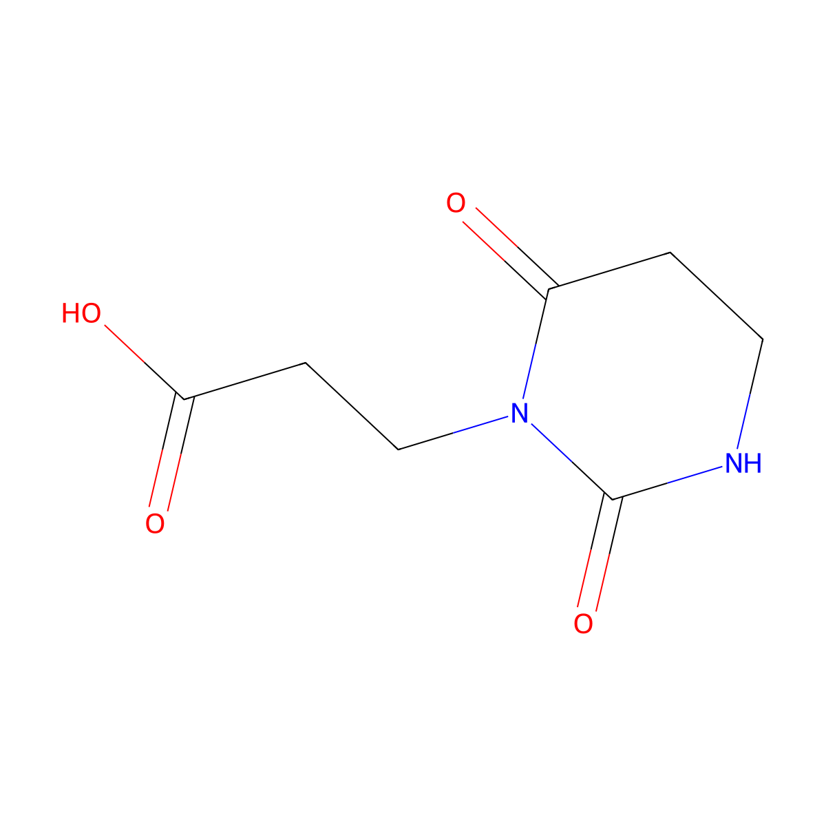 3-(2,6-Dioxo-tetrahydro-pyrimidin-1-YL)-propionic acid molecular structure, CAS 5860-42-4
