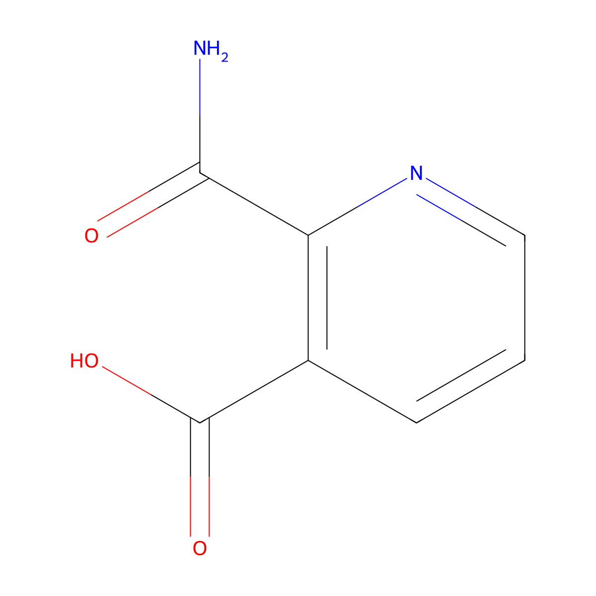 2-Carbamoylpyridine-3-carboxylic acid molecular structure, CAS 5860-70-8