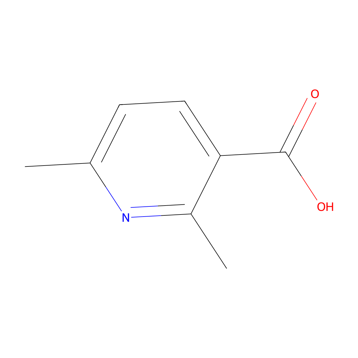 2,6-Dimethylnicotinic acid molecular structure, CAS 5860-71-9