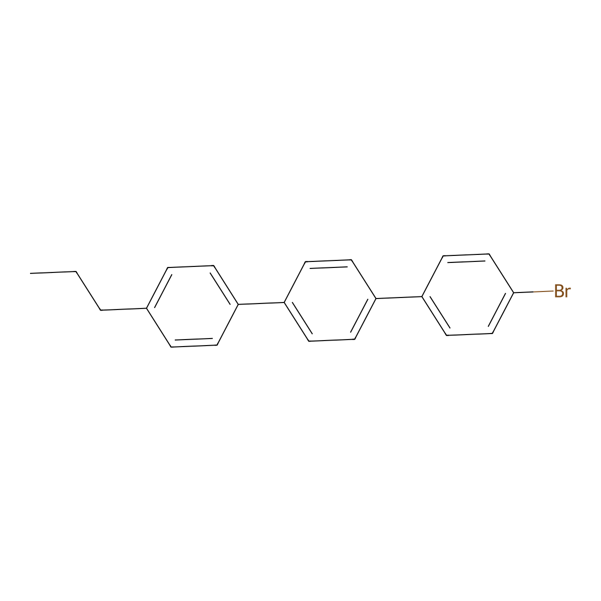 1,1':4',1''-Terphenyl, 4-bromo-4''-propyl- molecular structure, CAS 58600-90-1
