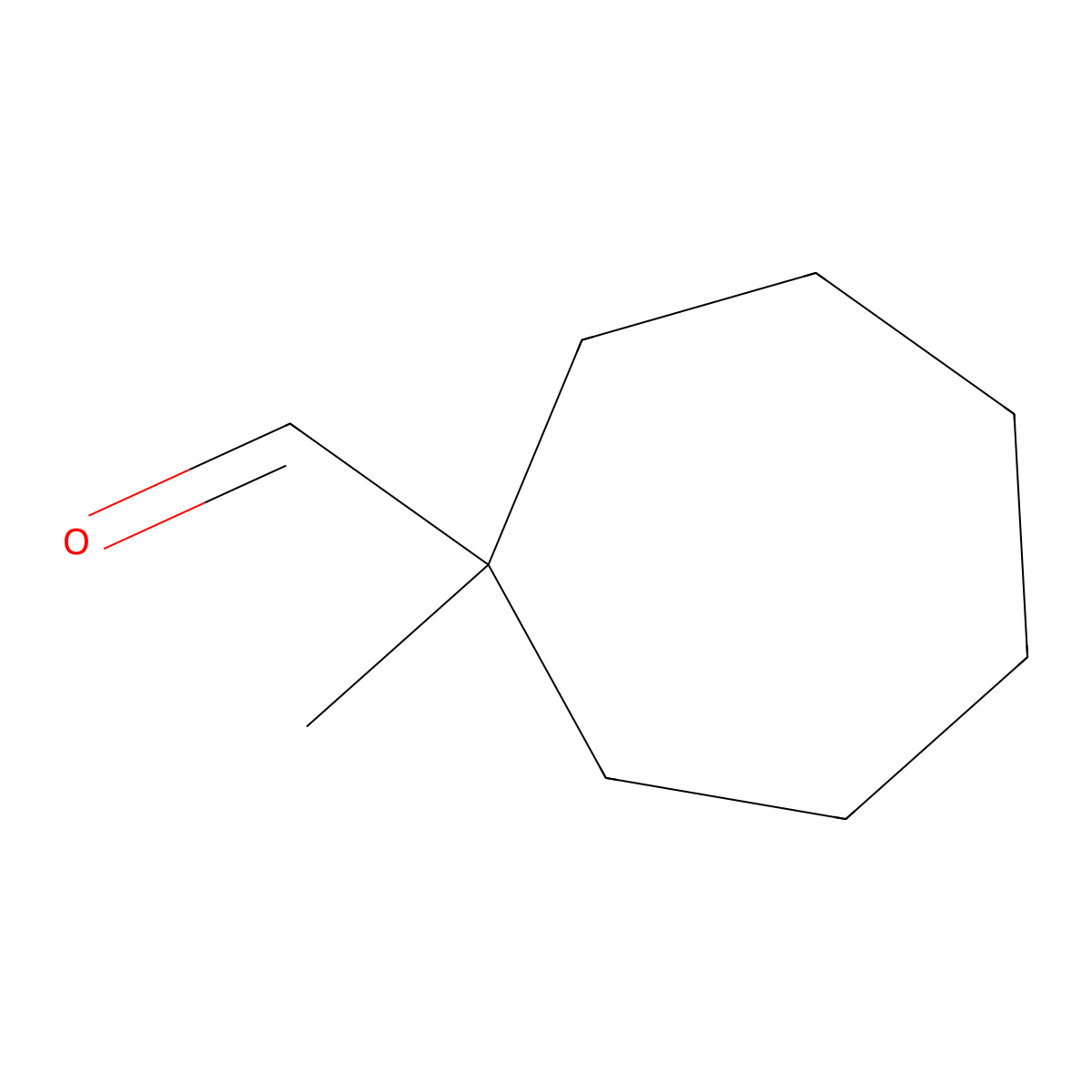 1-Methylcycloheptane-1-carbaldehyde molecular structure, CAS 58604-64-1