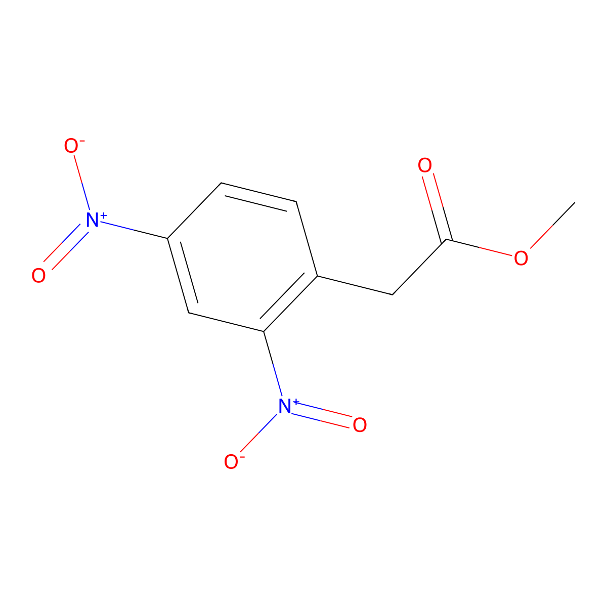 Methyl 2-(2,4-dinitrophenyl)acetate molecular structure, CAS 58605-12-2