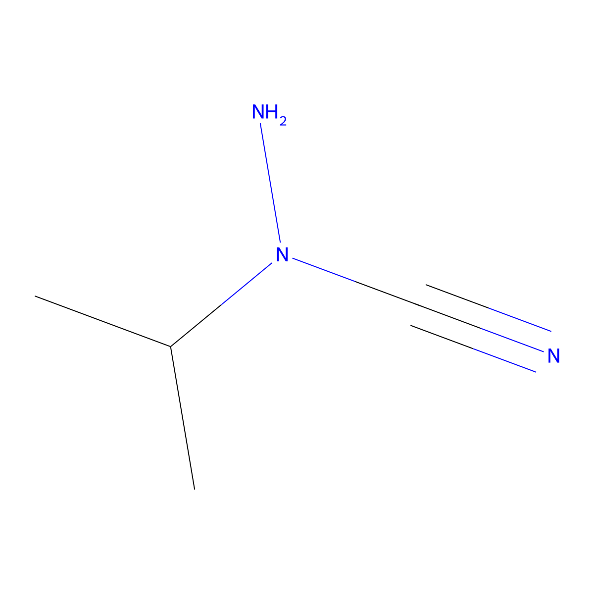 Hydrazinecarbonitrile, 1-(1-methylethyl)- molecular structure, CAS 58605-87-1