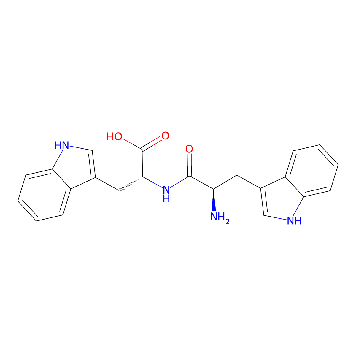 (R)-2-((R)-2-Amino-3-(1H-indol-3-yl)propanamido)-3-(1H-indol-3-yl)propanoic acid molecular structure, CAS 58607-72-0