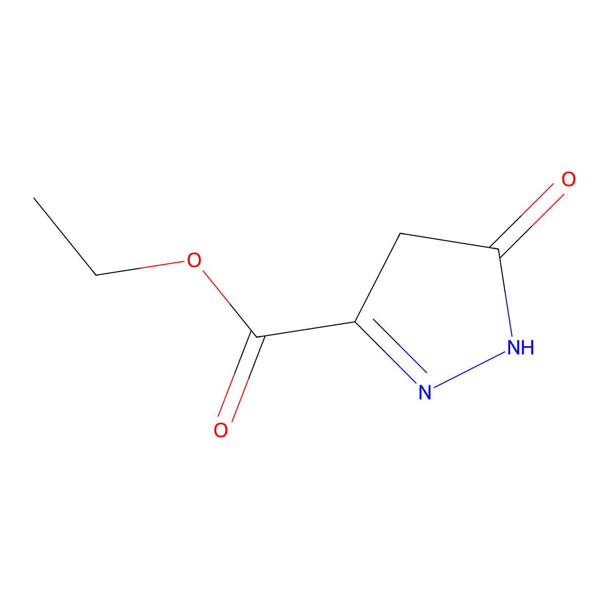 Ethyl 5-Oxo-4,5-dihydro-1H-pyrazole-3-carboxylate molecular structure, CAS 58607-90-2