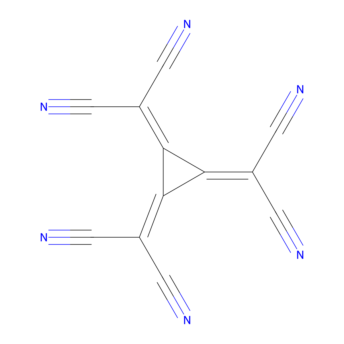 2,2',2''-(Cyclopropane-1,2,3-triylidene)tripropanedinitrile molecular structure, CAS 58608-57-4