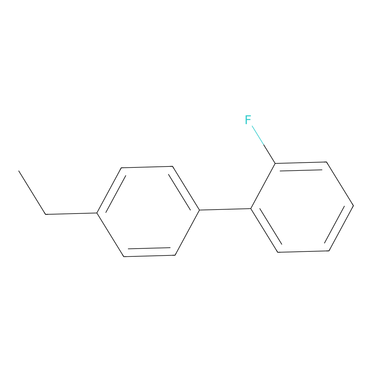 1-Ethyl-4-(2-fluorophenyl)benzene molecular structure, CAS 58609-41-9
