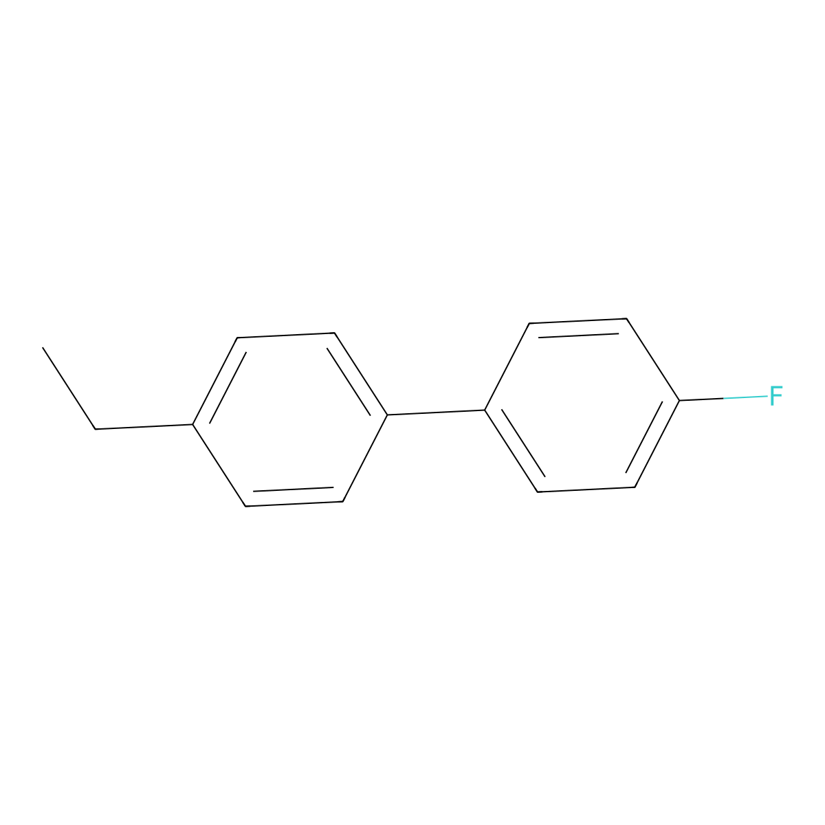 1-Ethyl-4-(4-fluorophenyl)benzene molecular structure, CAS 58609-42-0