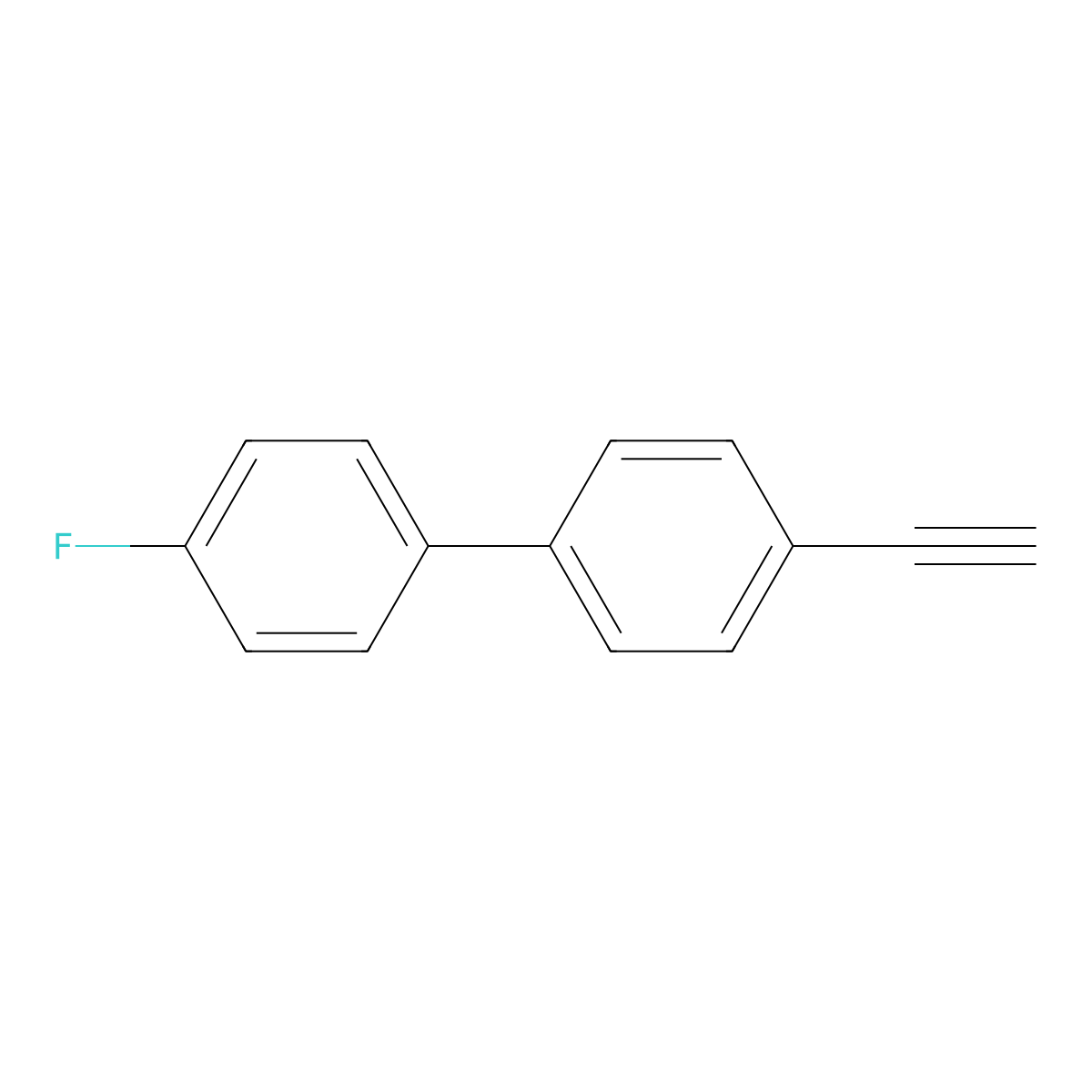 4-Ethynyl-4'-fluoro-1,1'-biphenyl molecular structure, CAS 58609-43-1