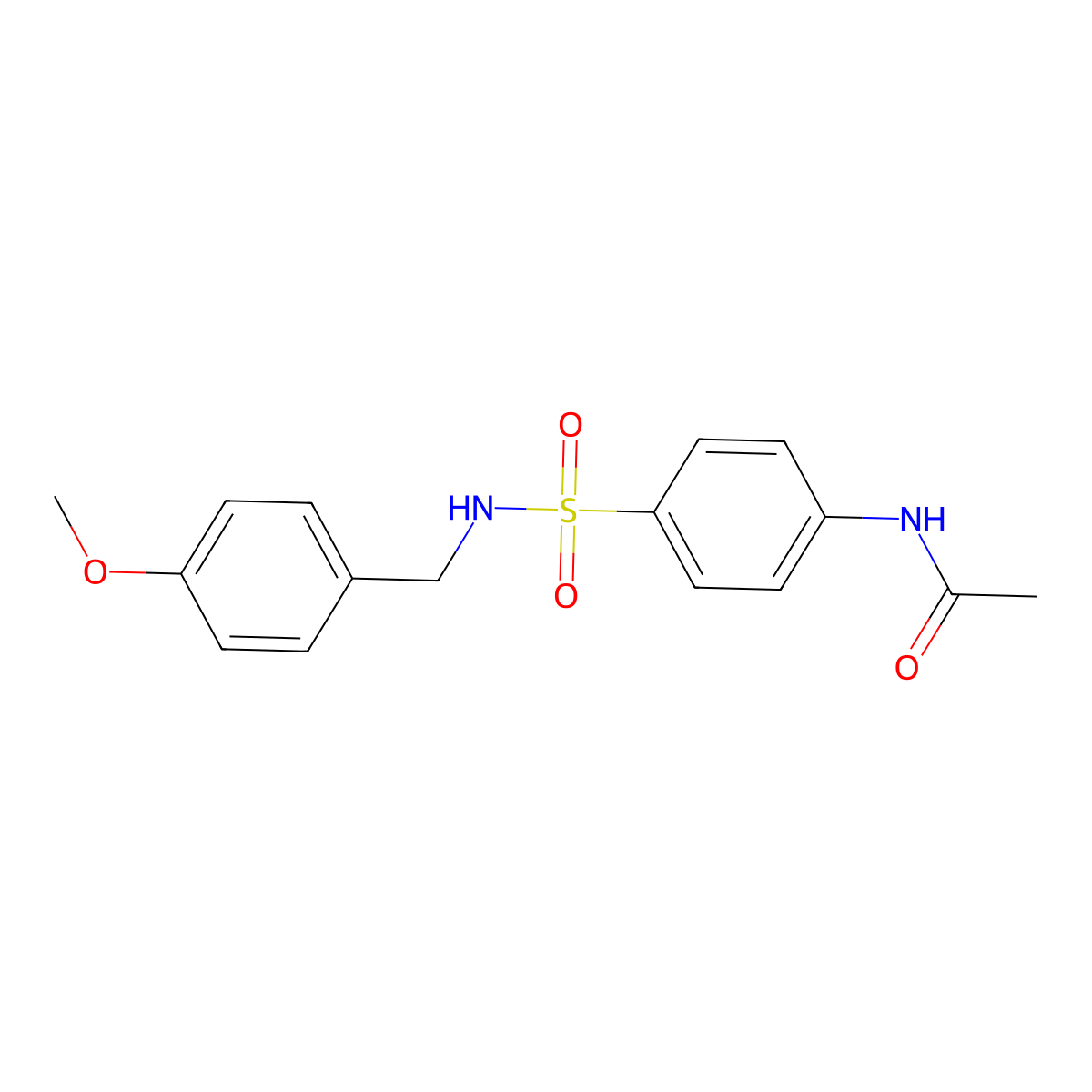 N-[4-[(4-methoxyphenyl)methylsulfamoyl]phenyl]acetamide molecular structure, CAS 5861-33-6