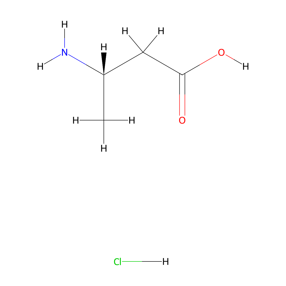 (s)-3-Aminobutanoic acid hydrochloride molecular structure, CAS 58610-41-6