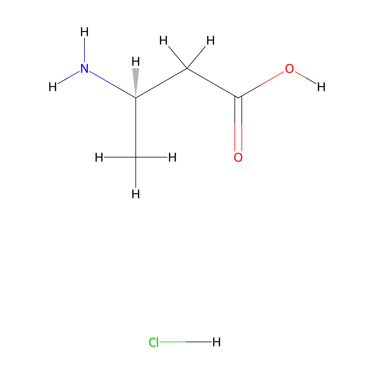 (R)-3-Aminobutanoic acid hydrochloride molecular structure, CAS 58610-42-7