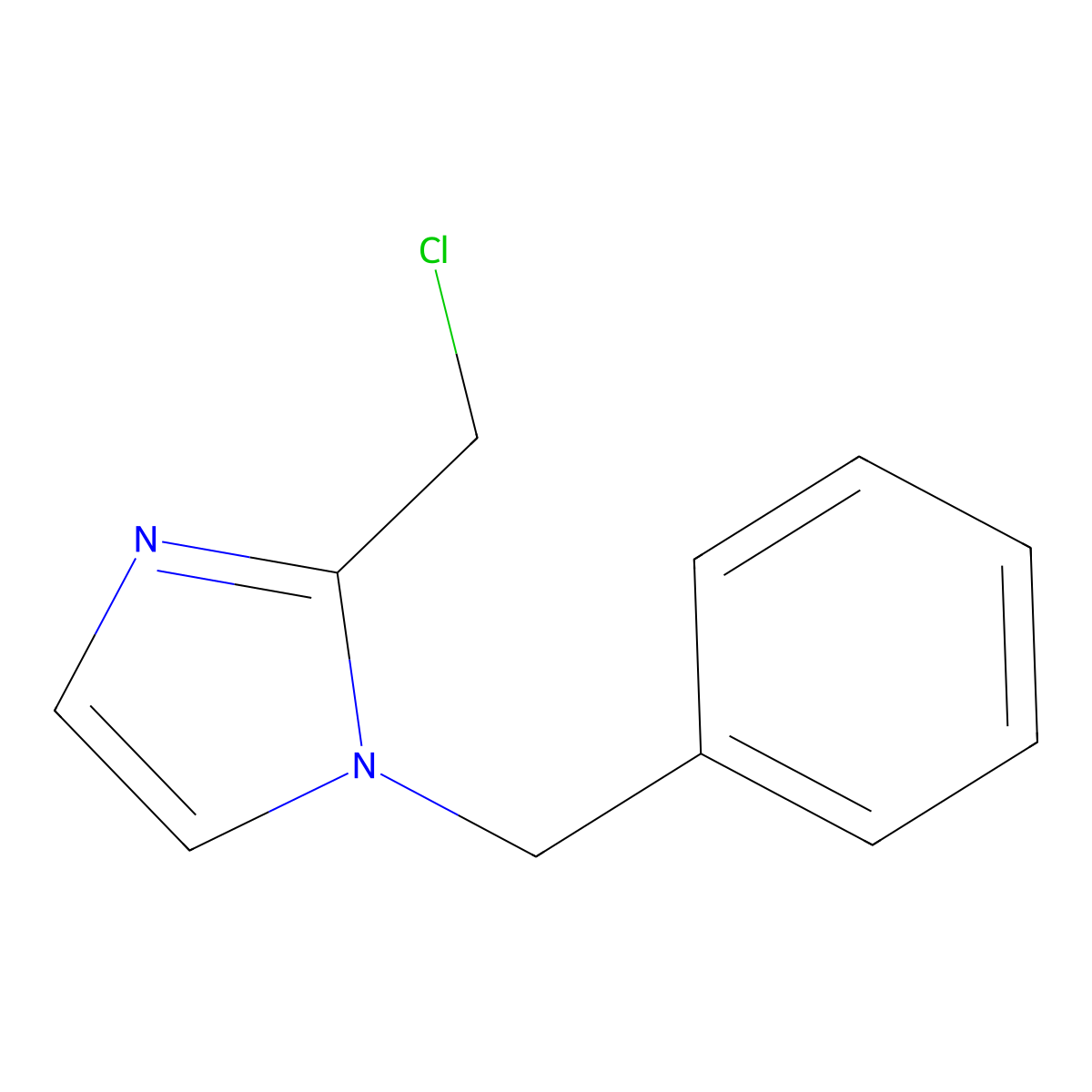 1-benzyl-2-(chloromethyl)-1H-imidazole molecular structure, CAS 58610-70-1