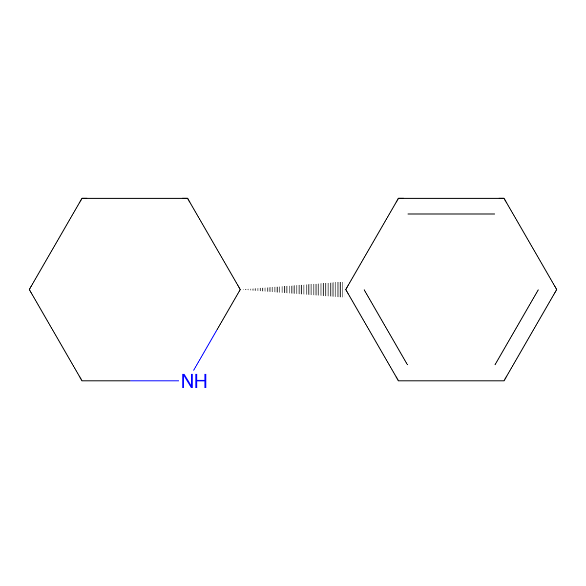 (R)-2-phenylpiperidine molecular structure, CAS 58613-54-0