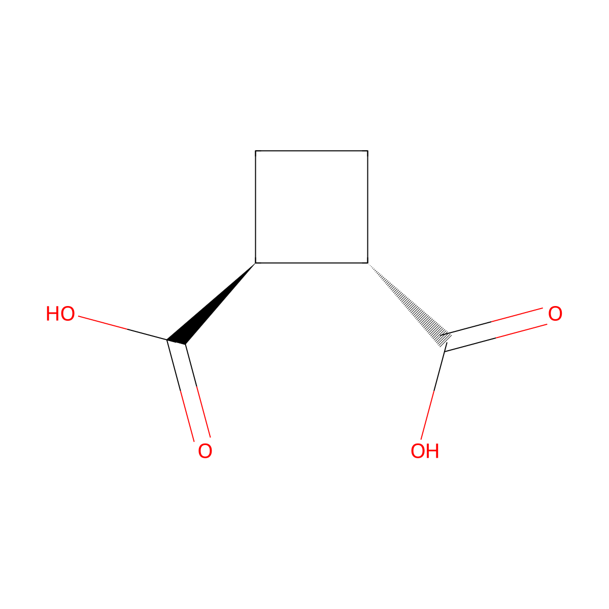 (1S,2S)-cyclobutane-1,2-dicarboxylic acid molecular structure, CAS 58616-97-0