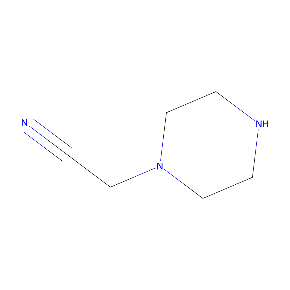 (Piperazin-1-yl)acetonitrile molecular structure, CAS 58619-56-0