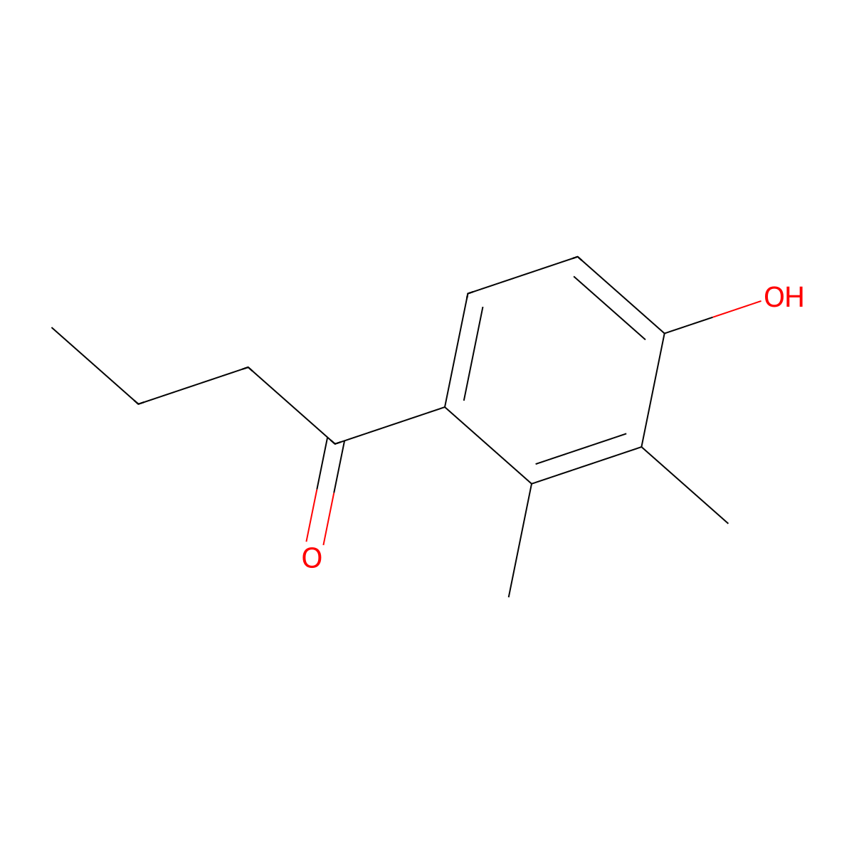 1-(4-Hydroxy-2,3-dimethylphenyl)butan-1-one molecular structure, CAS 5862-05-5