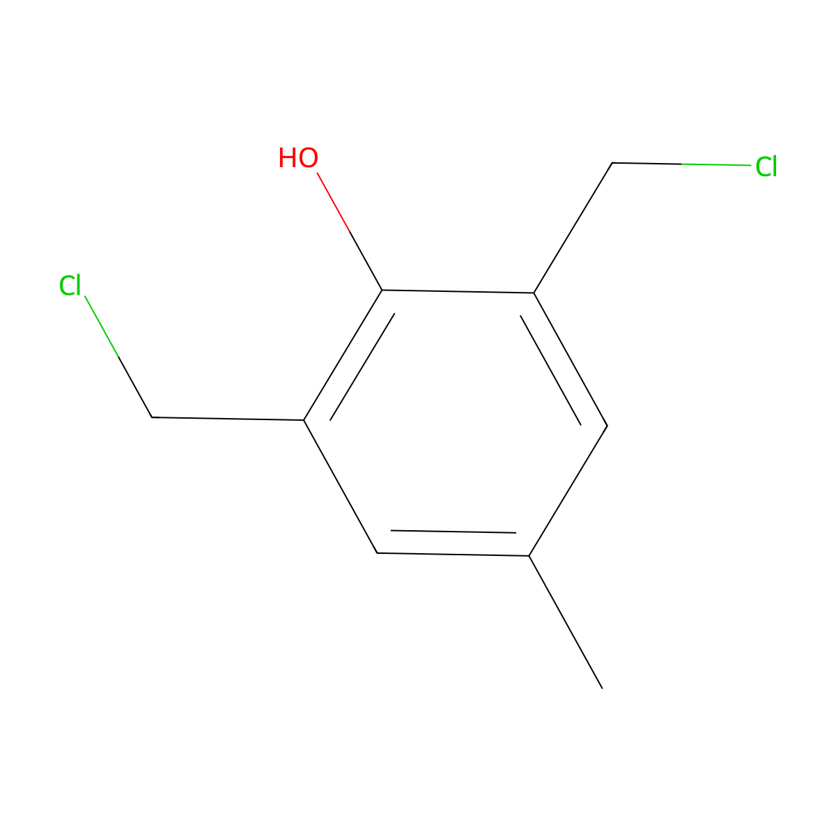 2,6-Bis(chloromethyl)-4-methylphenol molecular structure, CAS 5862-32-8