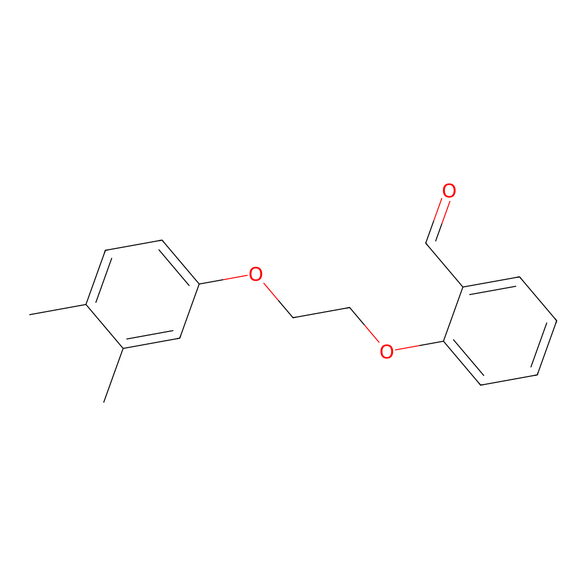 2-[2-(3,4-Dimethylphenoxy)ethoxy]benzaldehyde molecular structure, CAS 5862-55-5