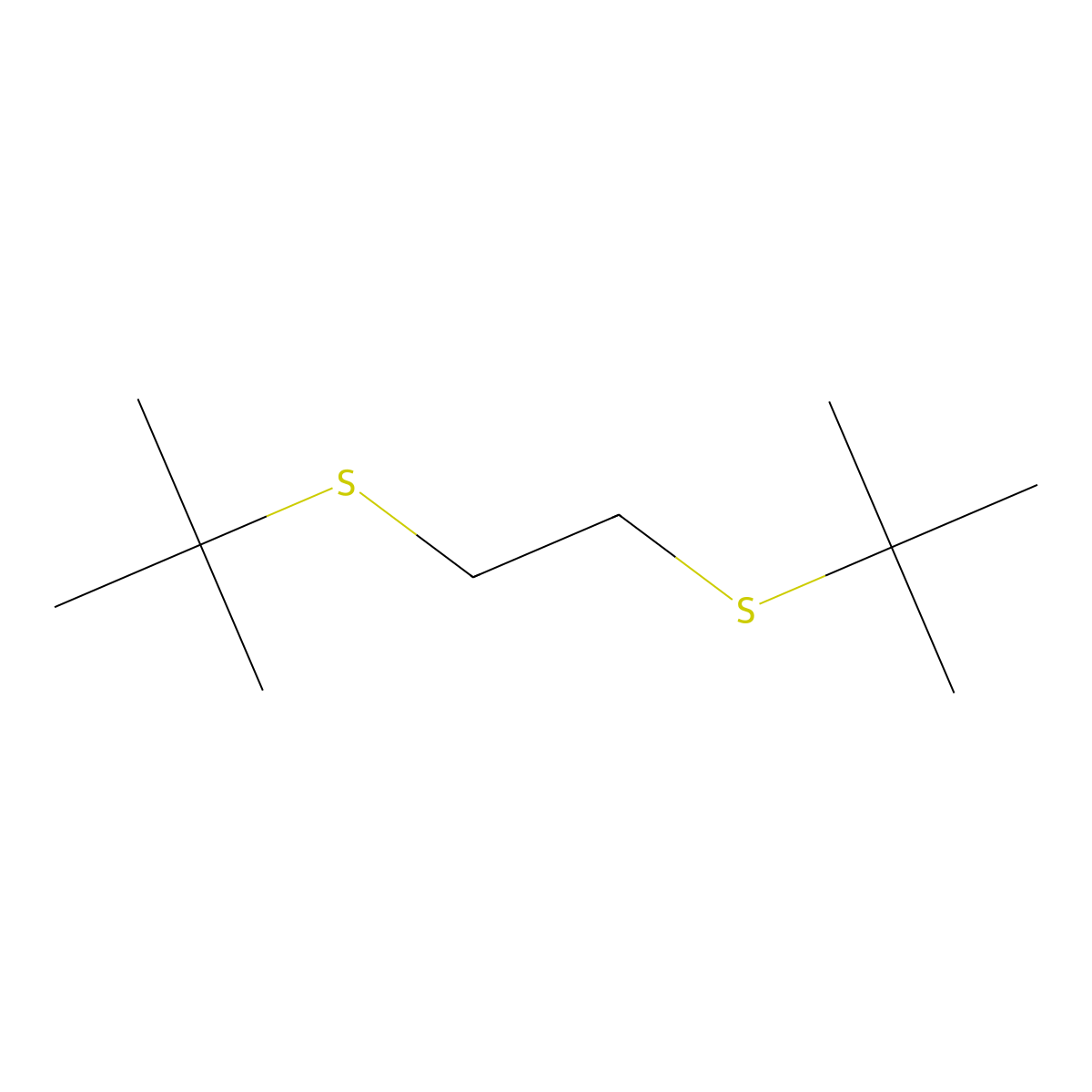 1,2-Bis(tert-butylthio)ethane molecular structure, CAS 5862-62-4