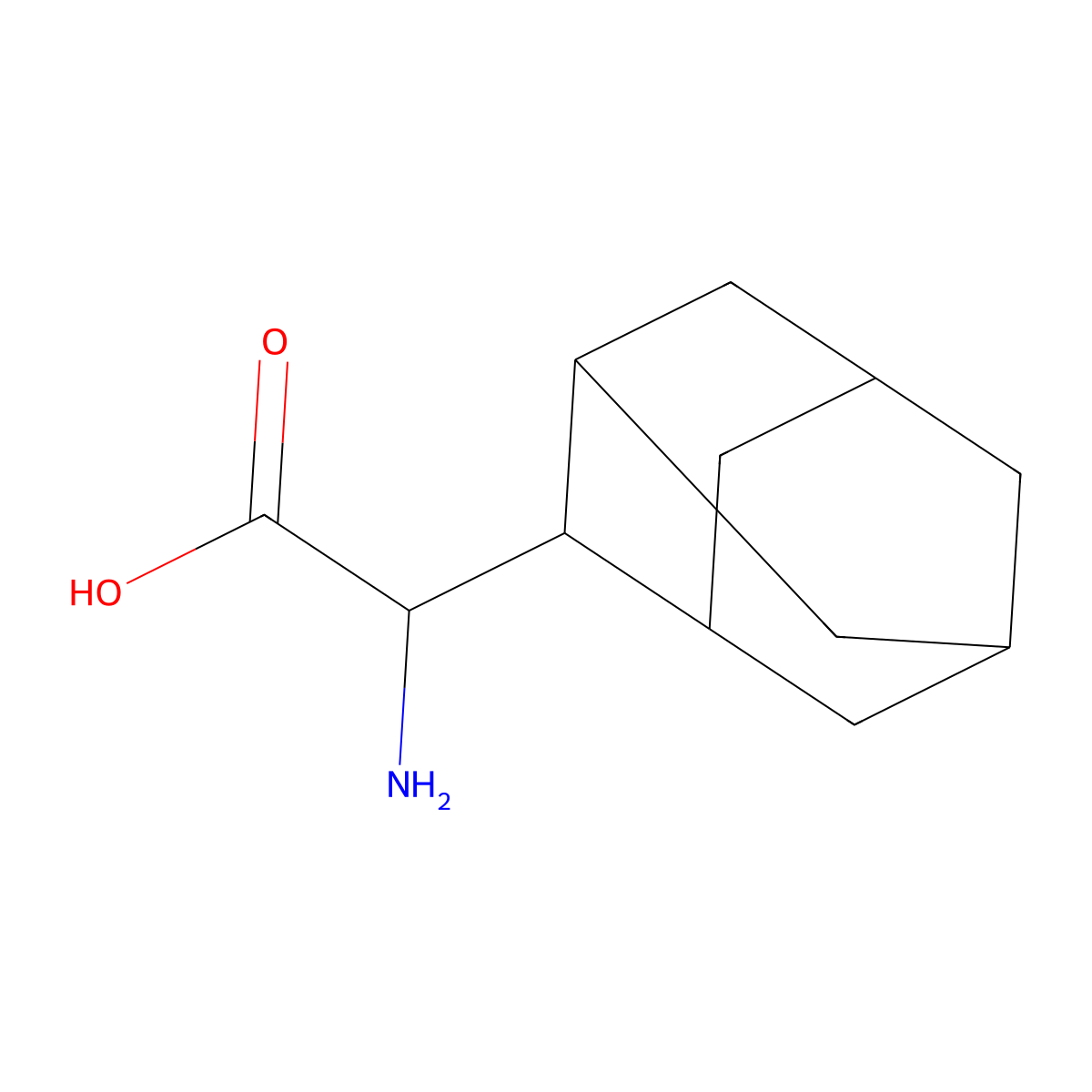 2-(Adamantan-2-yl)-2-aminoacetic acid molecular structure, CAS 58620-87-4