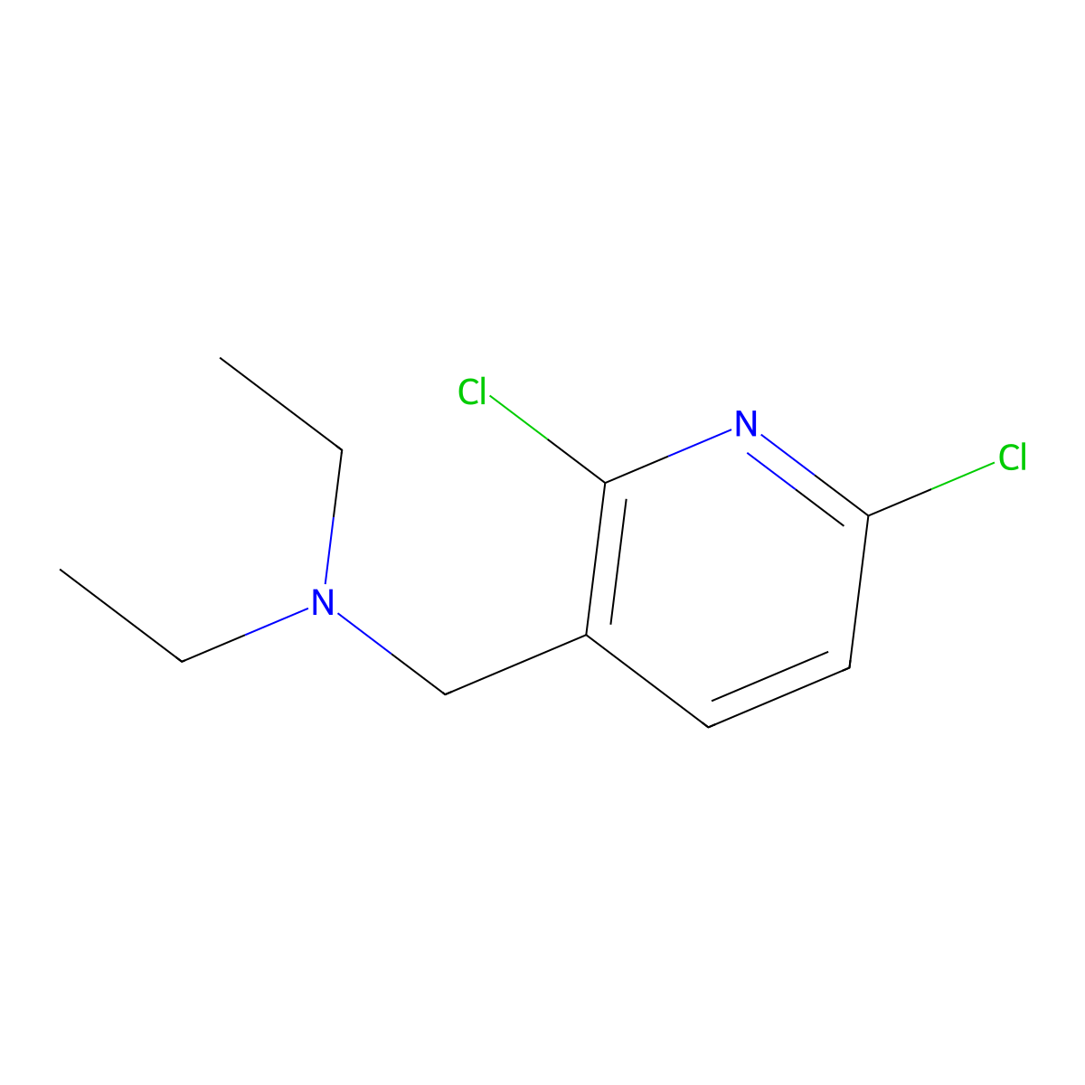 [(2,6-Dichloropyridin-3-yl)methyl]diethylamine molecular structure, CAS 58624-17-2